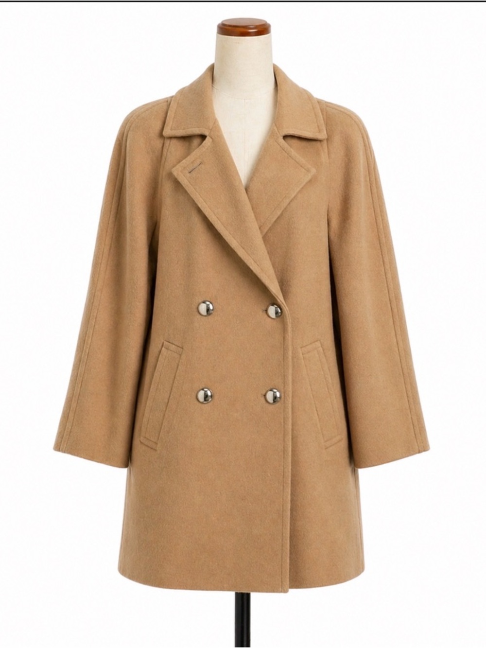 Vintage Aquascutum Double breasted wool and cashmere camel coat
